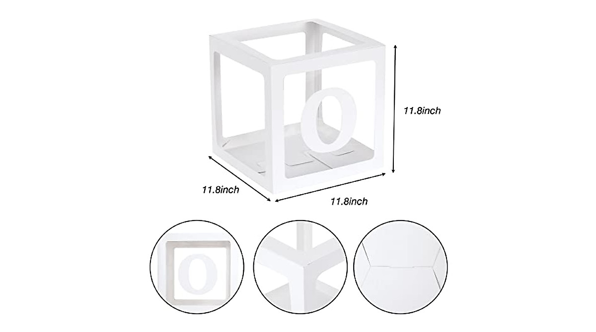 RUBFAC 1st Birthday Decoration Boxes & Balloons