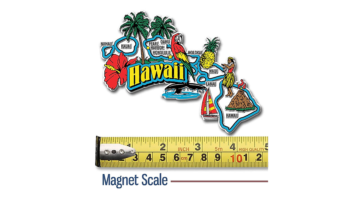 Hawaii Jumbo State Magnet - Collectible USA Souvenir