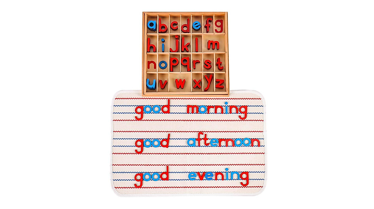 Montessori Wooden Movable Alphabet for Kids Learning Language Toys
