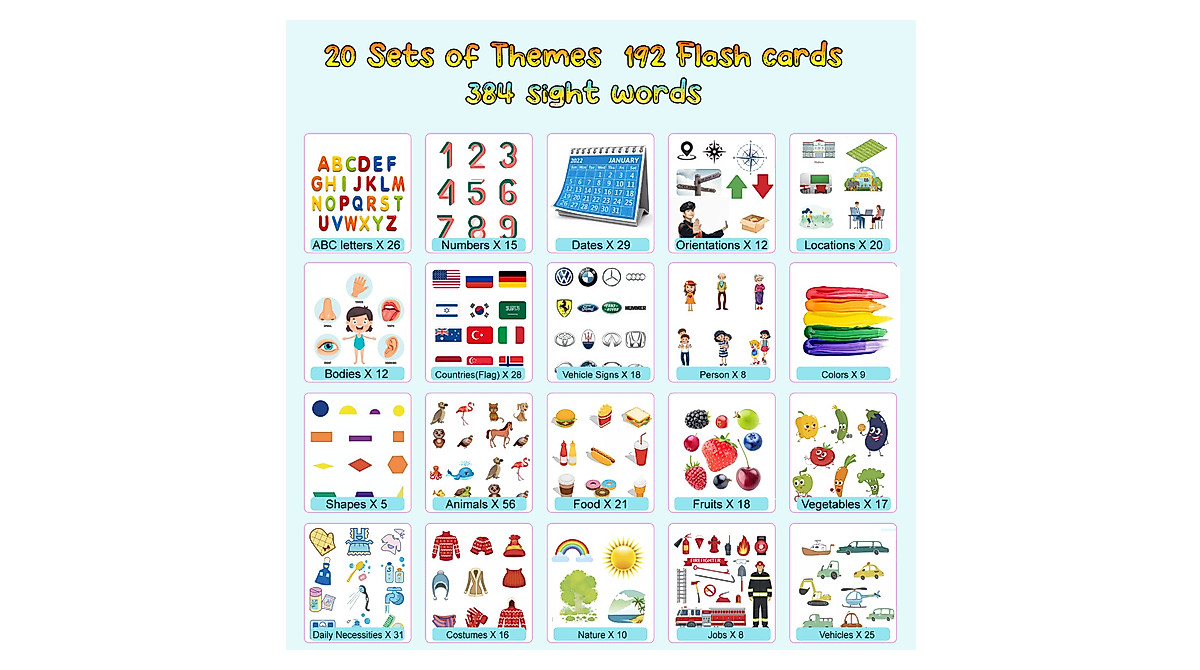 FREE TO FLY Learning Flash Cards for Kids 2-6