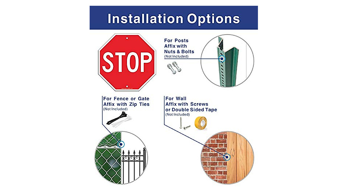 Durable Reflective Stop Sign - Easy Mount, Weather Resistant