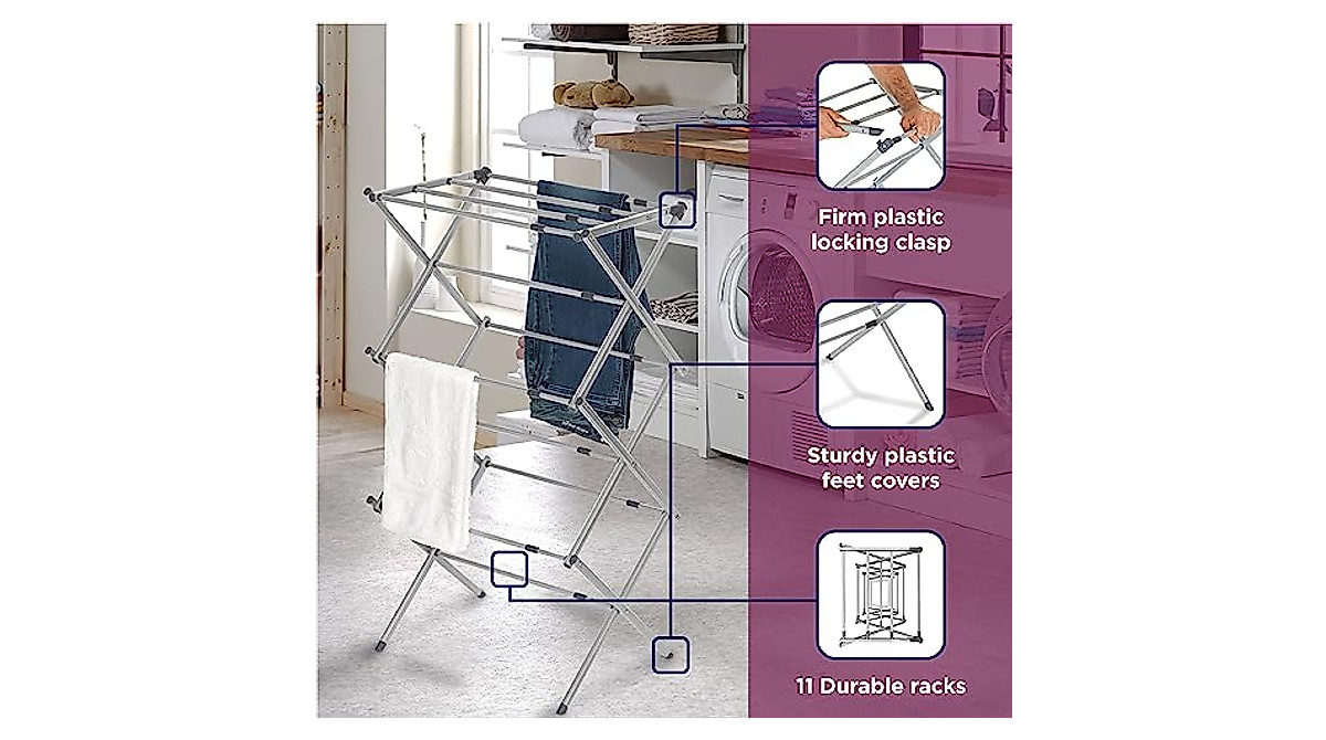 BLACK + DECKER Expandable Drying Rack for Air Drying