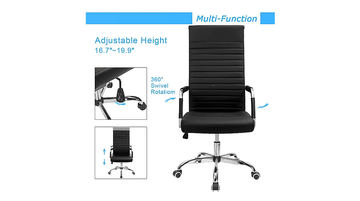 Furmax High Back Office Chair with Leather & Adjustable Features