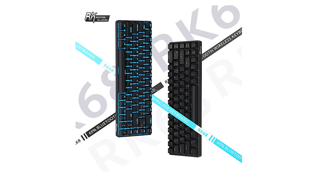 RK Royal Kludge RK68 Wireless Mechanical Keyboard - Compact & Customizable