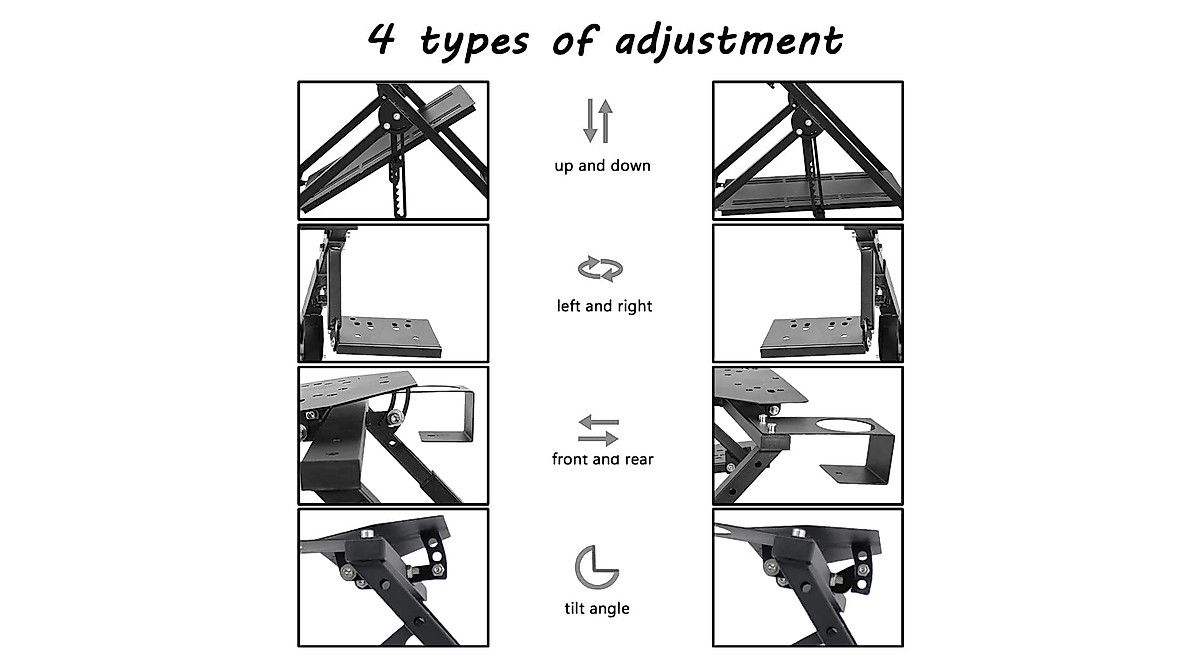 Foldable Sim Racing Stand for Logitech, Thrustmaster Wheels