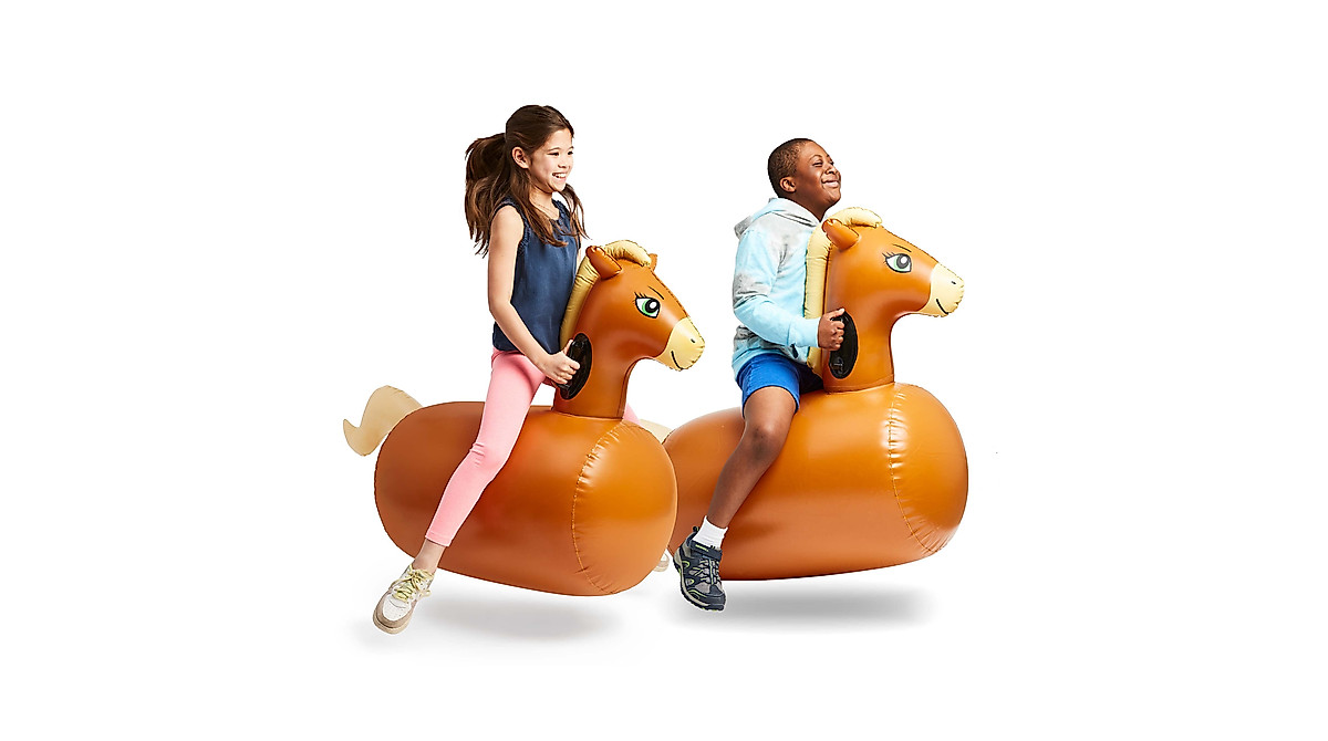 HearthSong Hop 'n Go Inflatable Bounce Toys for Kids
