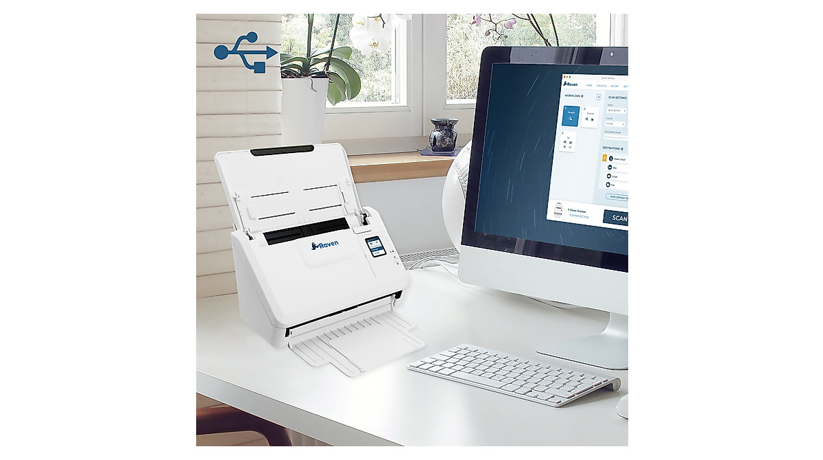Raven Select Document Scanner for Windows & Mac - Fast Two-Sided Scanning