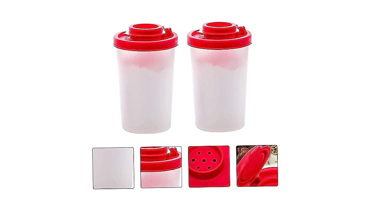 FUOYLOO 2pcs Plastic Shaker Containers for Kitchen Storage