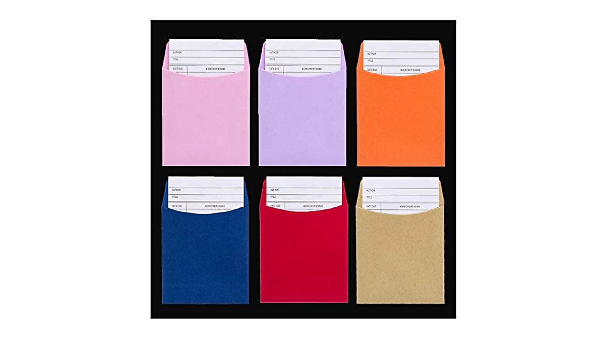 120 Pieces Small Envelopes Library Card Non-Adhesive Packets Envelopes With 120 Pieces Adhesive Double Sided Glue Points For School Library Office Task Trackers And Gift Tag - View #2