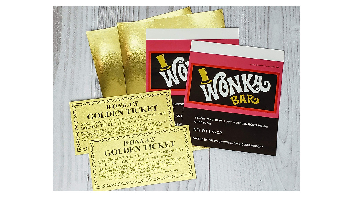 Candy Wrapper & Golden Tickets - Pack of 2