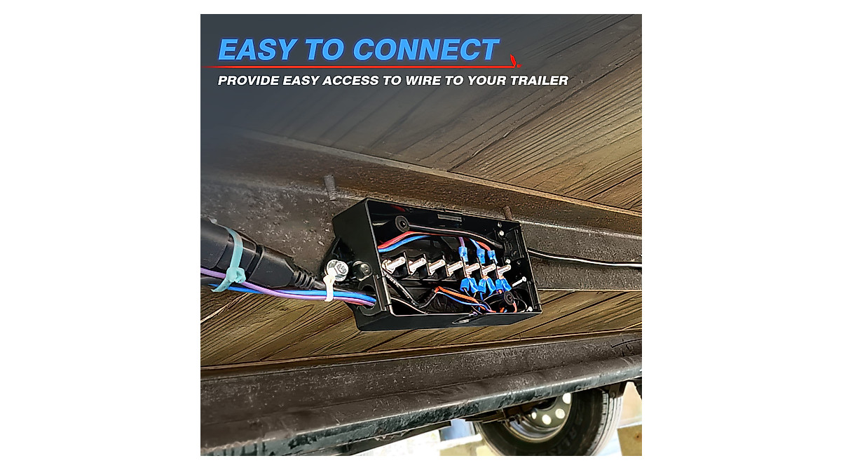 MICTUNING 7 Way Trailer Junction Box - Waterproof Wiring Connection