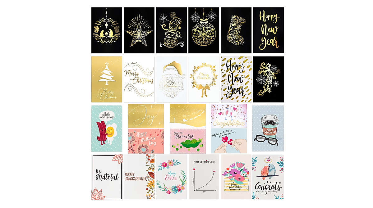 100 All Occasion Greeting Cards Set with Organizer - Perfect for Every ...