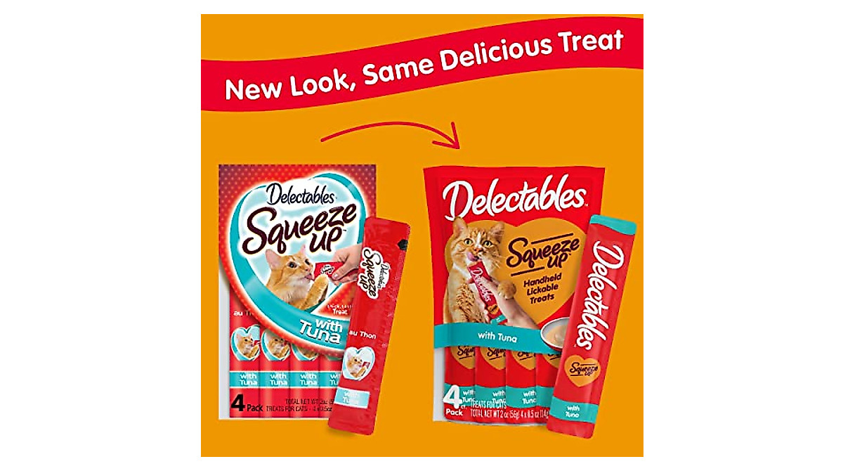 Hartz Delectables Tuna Squeeze Ups - Interactive Cat Treats for Picky Cats