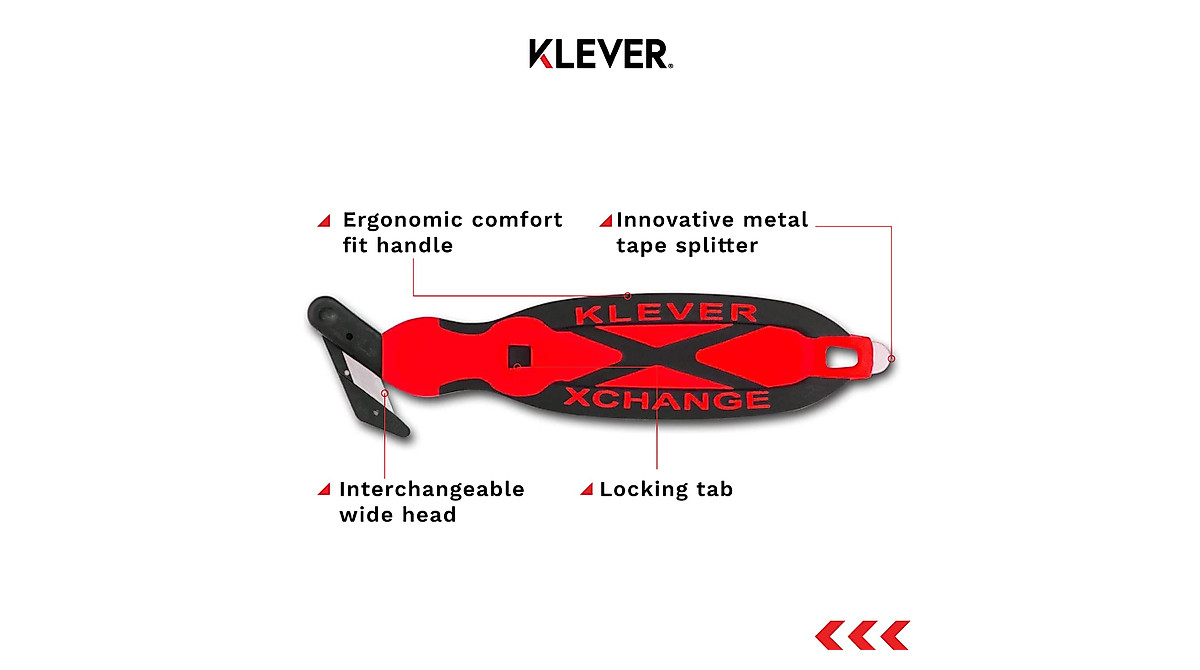Klever XChange Box Cutter - Ergonomic Utility Knife