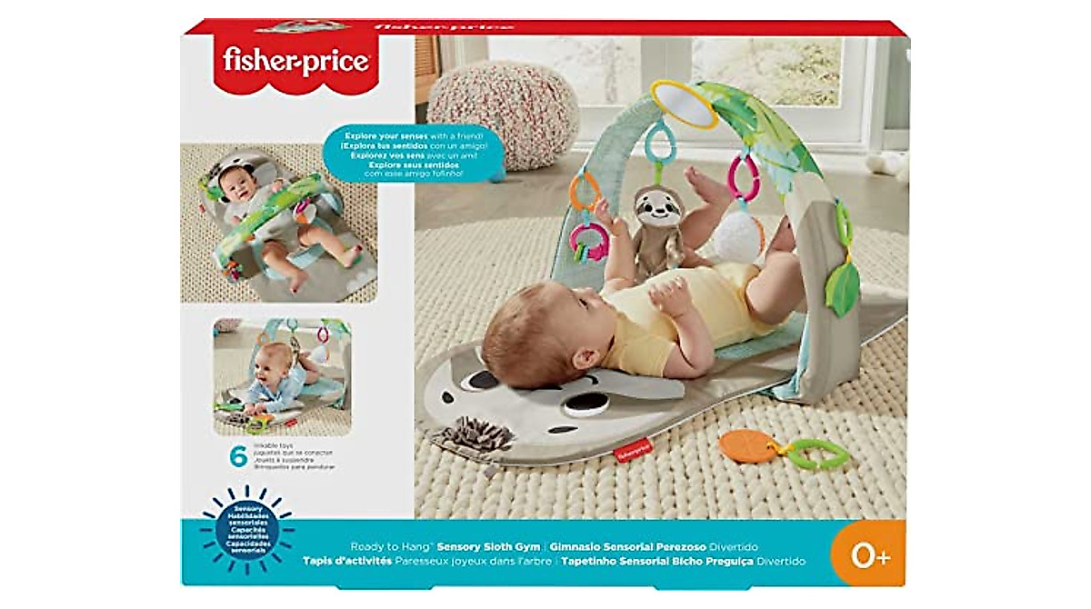Fisher-Price Sensory Sloth Gym for Infants - Tummy Time & Development