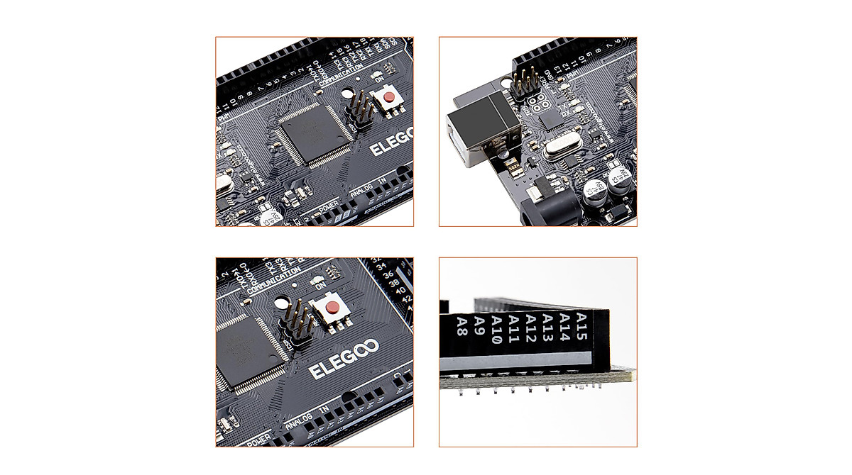 ELEGOO MEGA R3 Board ATmega 2560 + USB Cable Compatible with Arduino ...