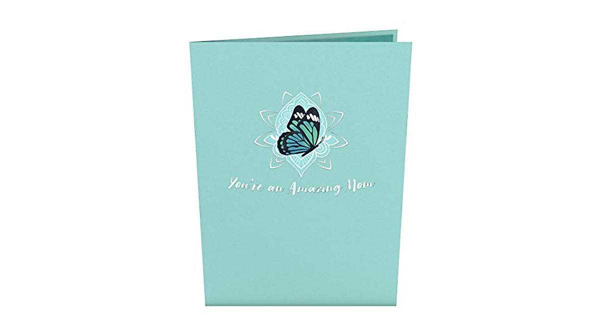 Lovepop Mother's Blue Morpho Pop Up Card - Unique 3D Butterfly Greeting