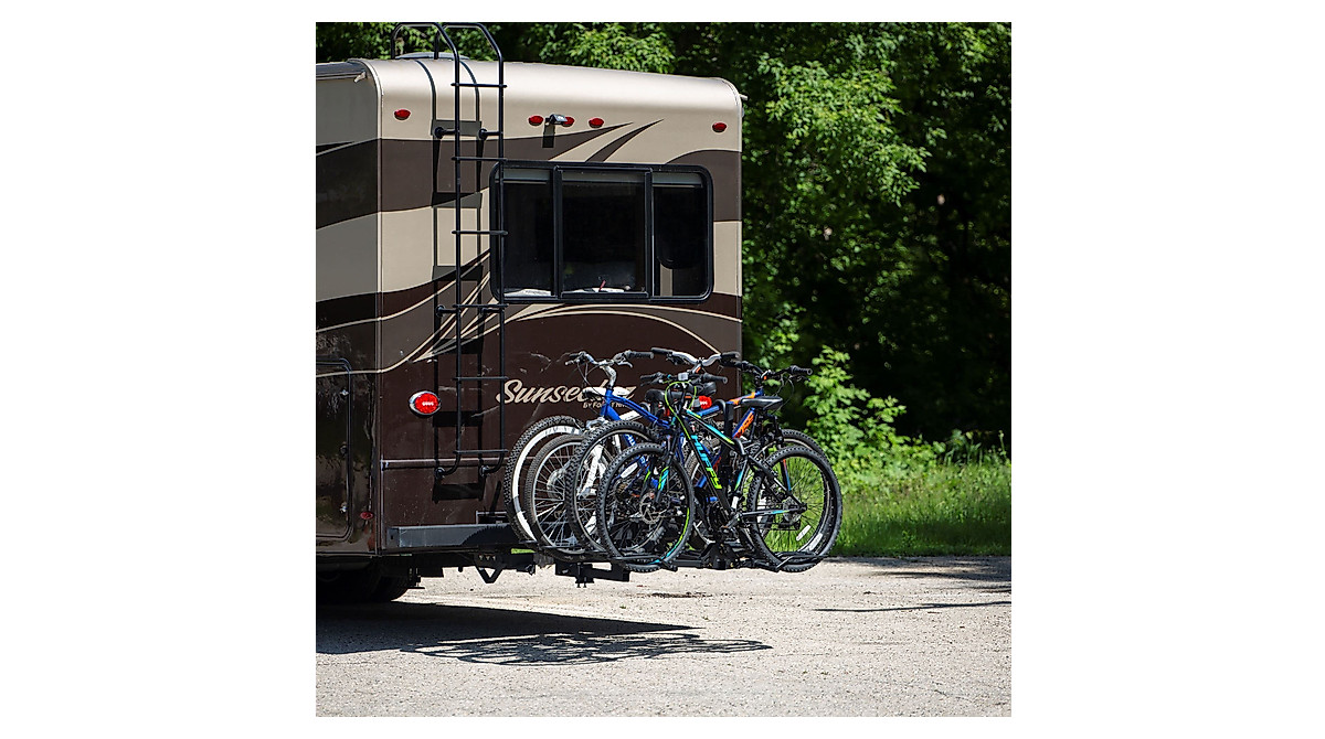 Elevate Outdoor Hitch Platform Bike Rack for RVs - 4 Bikes