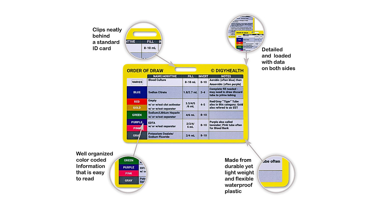 Silver Maple Leaf Blood Draw Badge Card for Nurses & Students