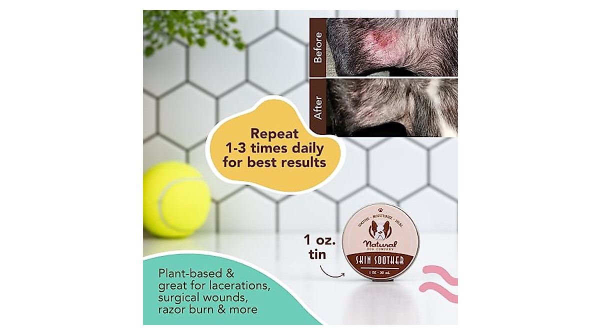 Image showcasing Natural Dog Skin Soother: Itch & Dry Skin Relief for Dogs