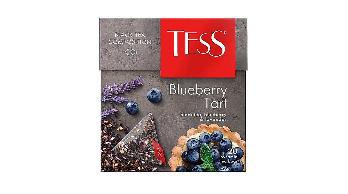 Enjoy Tess Blueberry Tart Black Tea in Pyramid Sachets