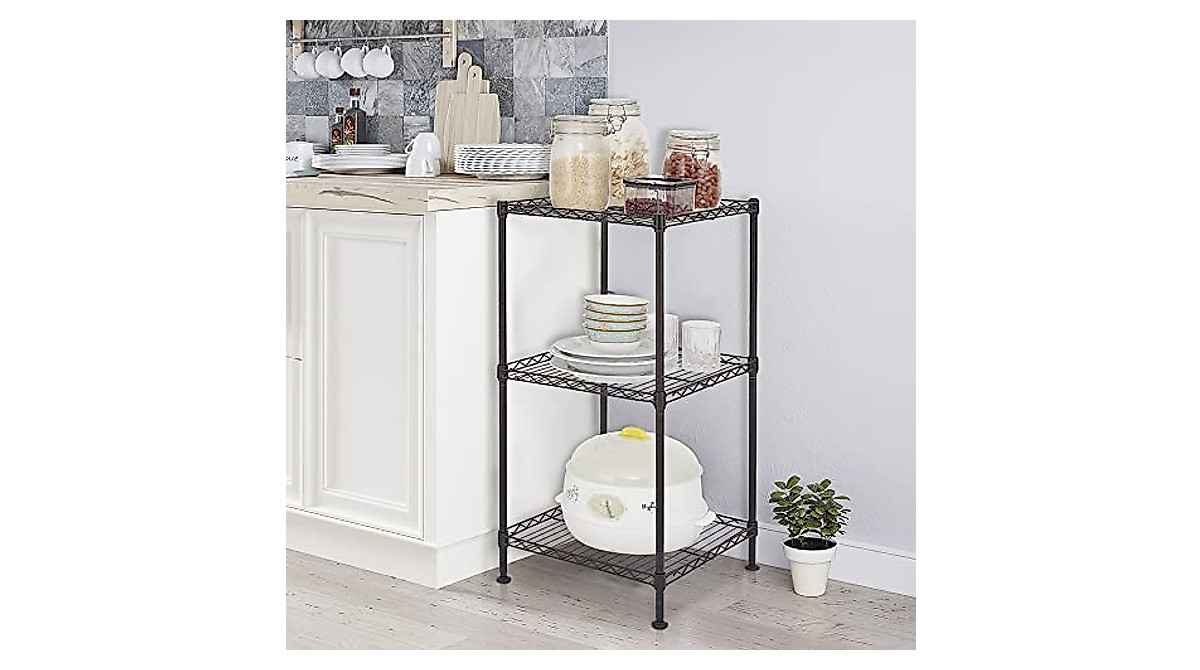 Heavy Duty 3-Tier Wire Storage Rack for Home & Garage