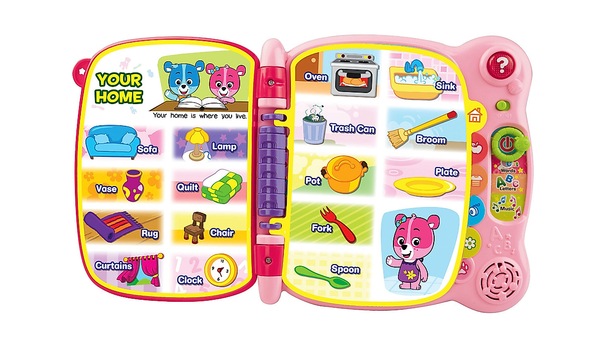 VTech Touch and Teach Word Book for Toddlers — Interactive Pink ...