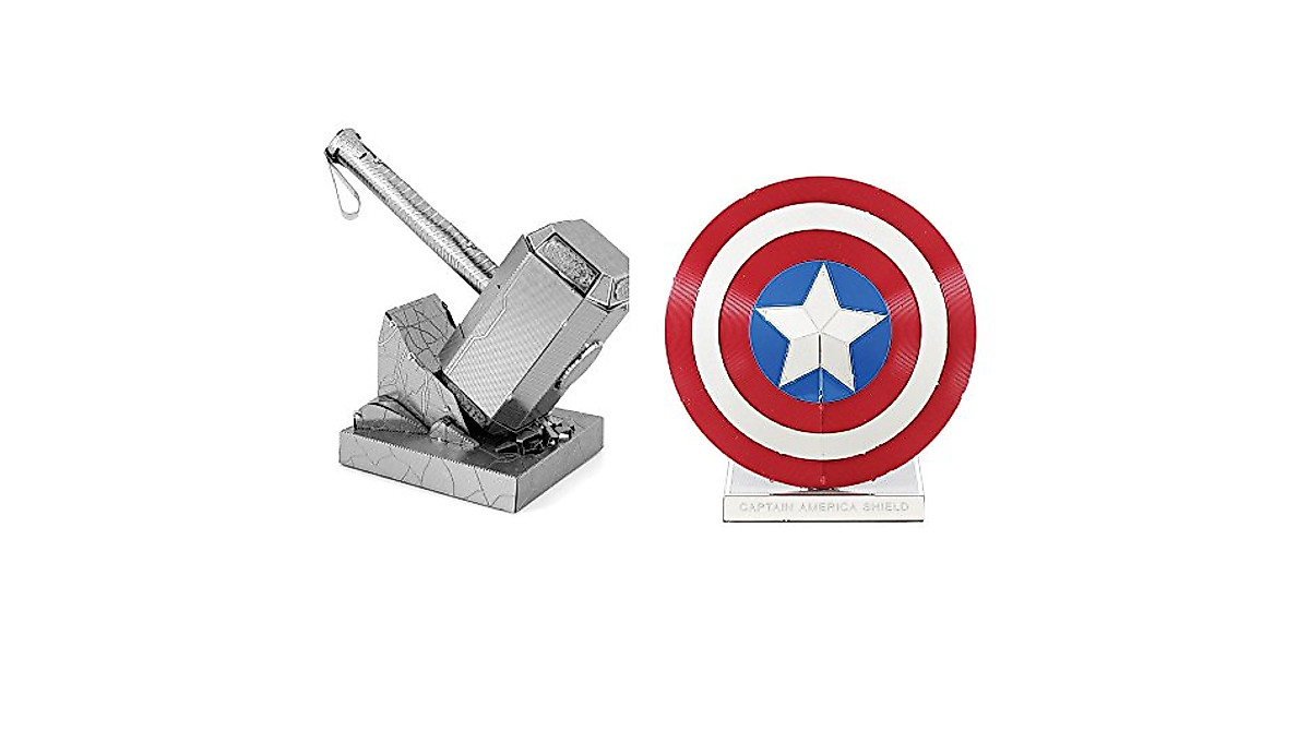 Marvel Avengers Metal Earth 3D Model Kits - Shield & Mjolnir