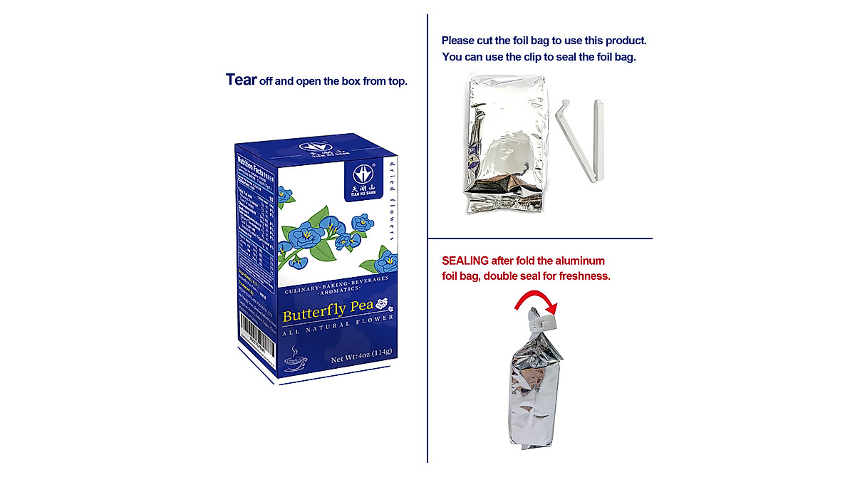 Tian Hu Shan Butterfly Pea Flower Tea - 100% Natural