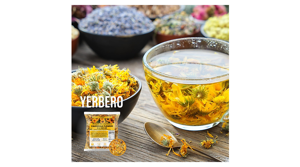 Yerbero Calendula Flowers Loose Herbal Tea – Pure & All-Natural 2oz