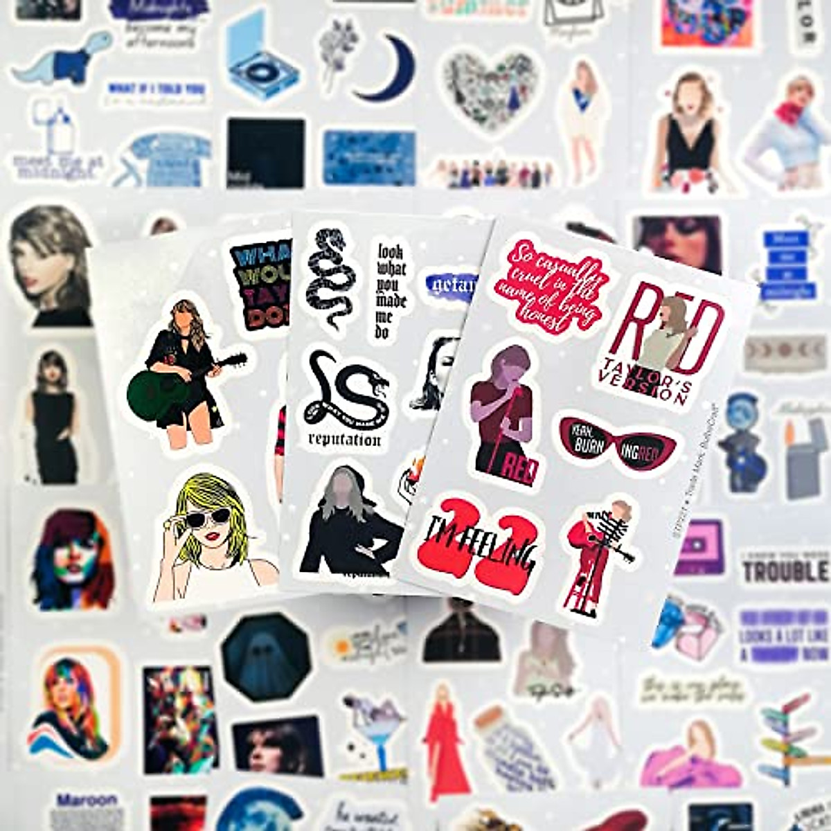 151Pcs Taylor Stickers Pack for Teens and Kids | Waterproof & Durable