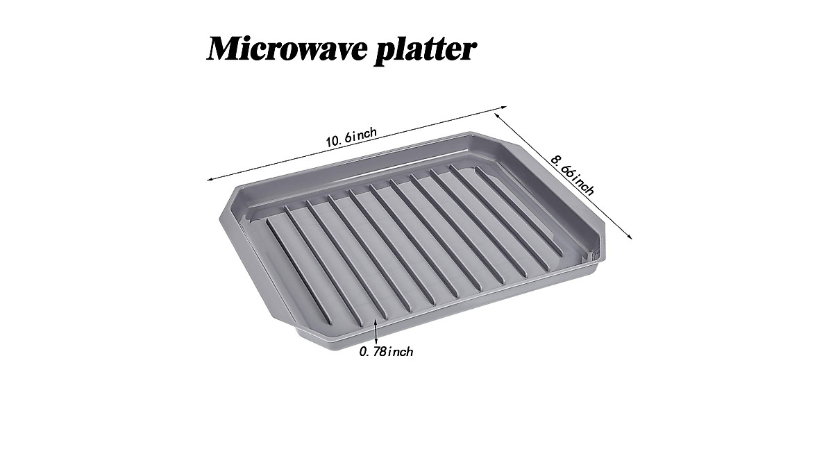 Microwave Bacon Trays - 2 Pack Grill Racks for Healthy Cooking