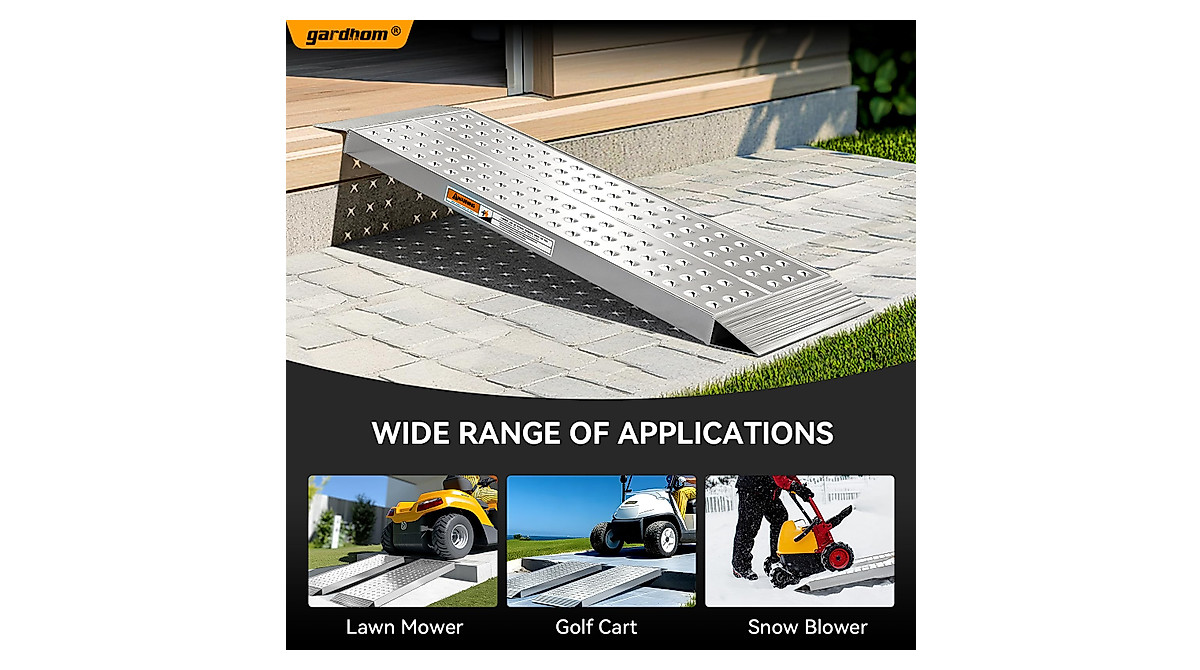 Heavy-Duty Aluminum Shed Ramps for Lawn Mowers