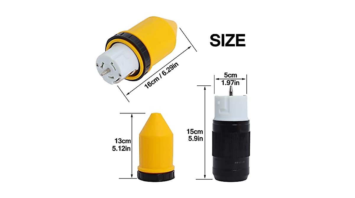 50 AMP Twist Lock Plug - Heavy-Duty Generator Connector