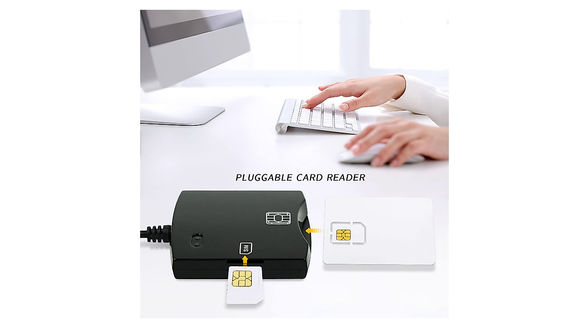 Smart Chip EMV SIM Card Reader & 5 Programmable Cards