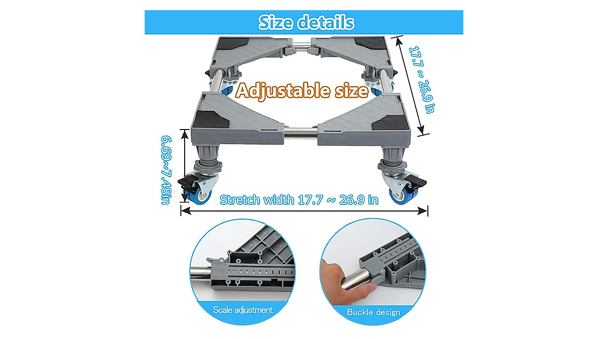 Adjustable Dolly Roller Base for Washers & Refrigerators