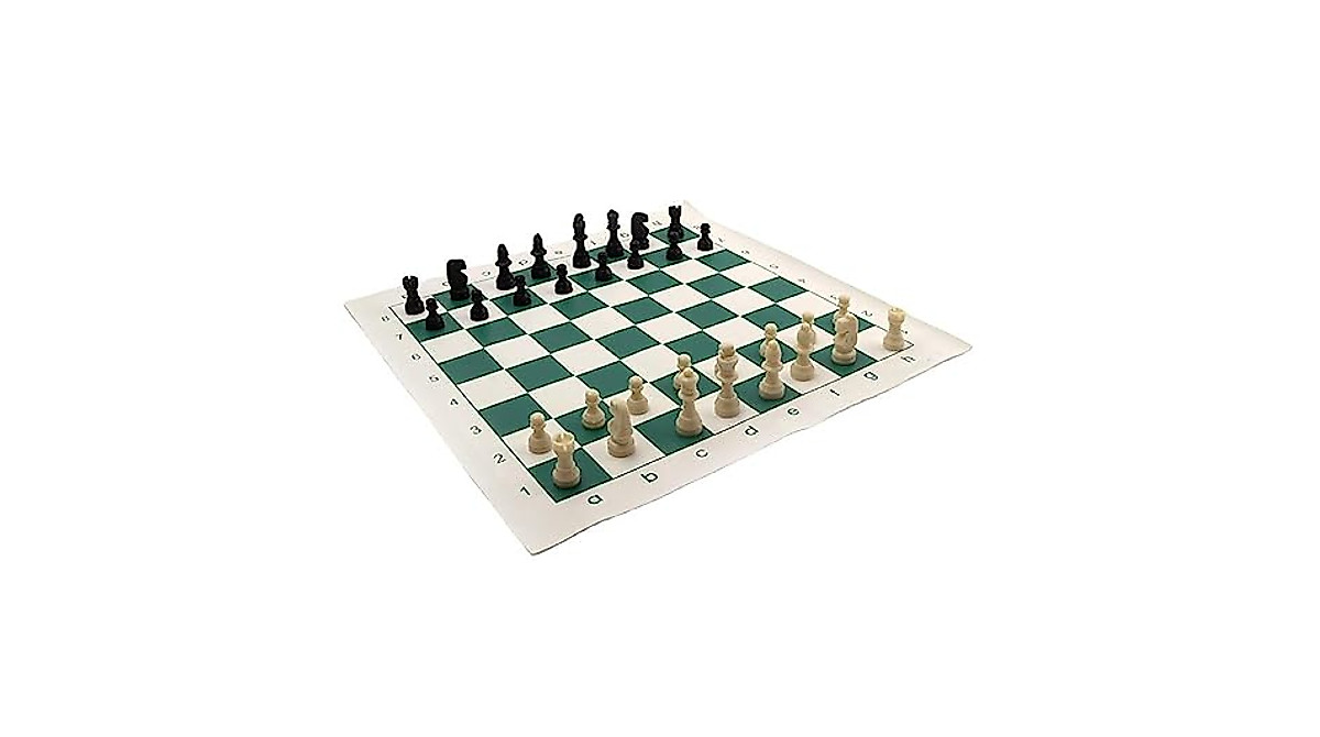 Portable Chess Checkers Set - Travel 2 in 1 Game