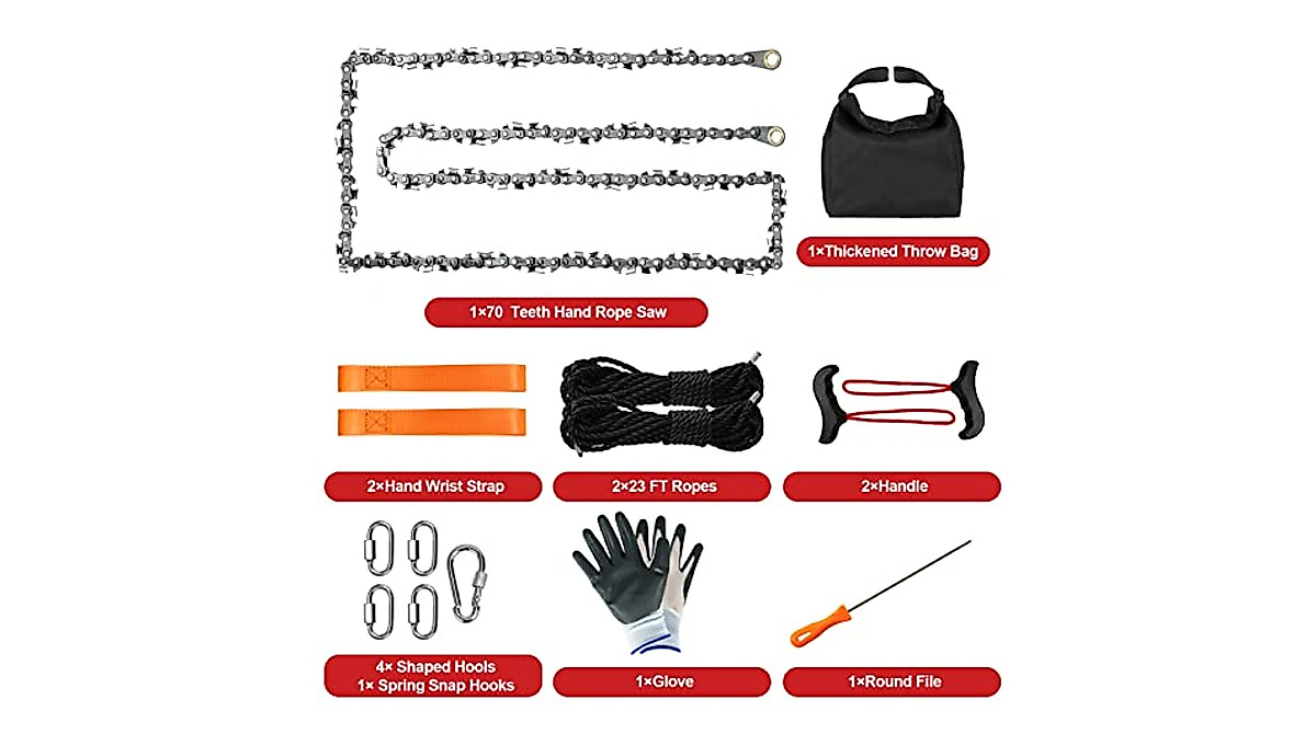 PANGZHENG 55-Inch High Reach Rope Saw for Tree Limb Cutting