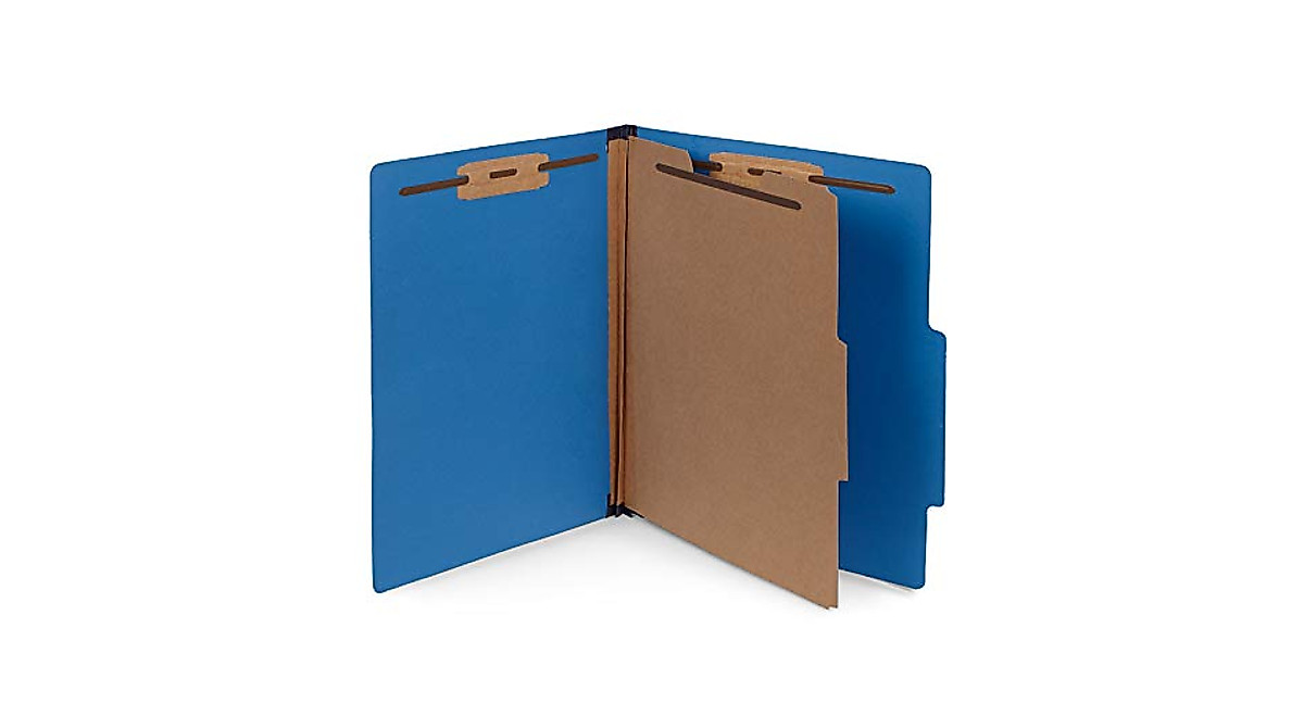 Durable Dark Blue Classification Folders - 10 Pack