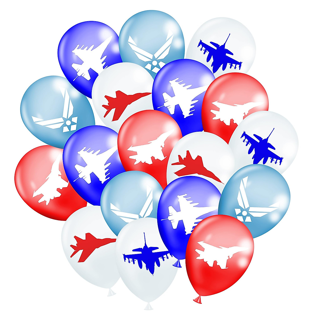 Fighter Jet Balloons - 50 Pack Party Decorations