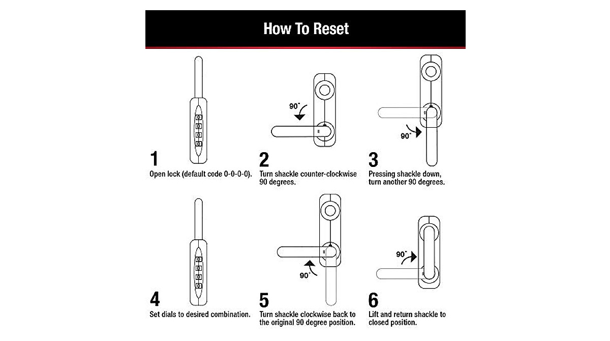 Master Lock Resettable Combination Locker Lock for Schools