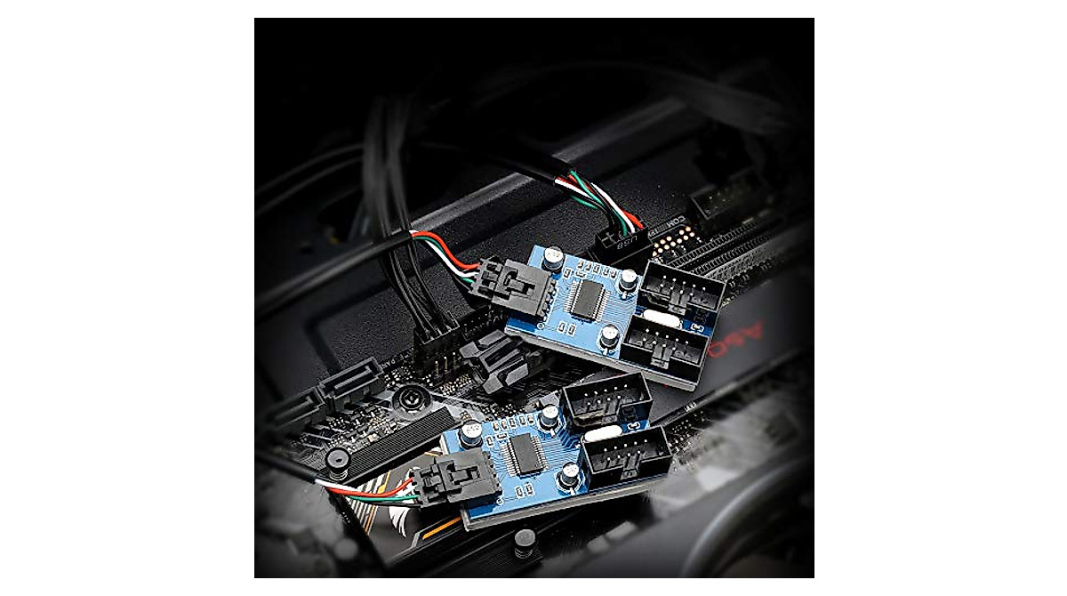 Rocketek USB Header Splitter 1 to 4 Ports for Motherboard