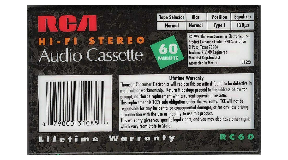 RCA RC60 Pack Fi Blank Audio Cassette Tapes Ieci - View #11