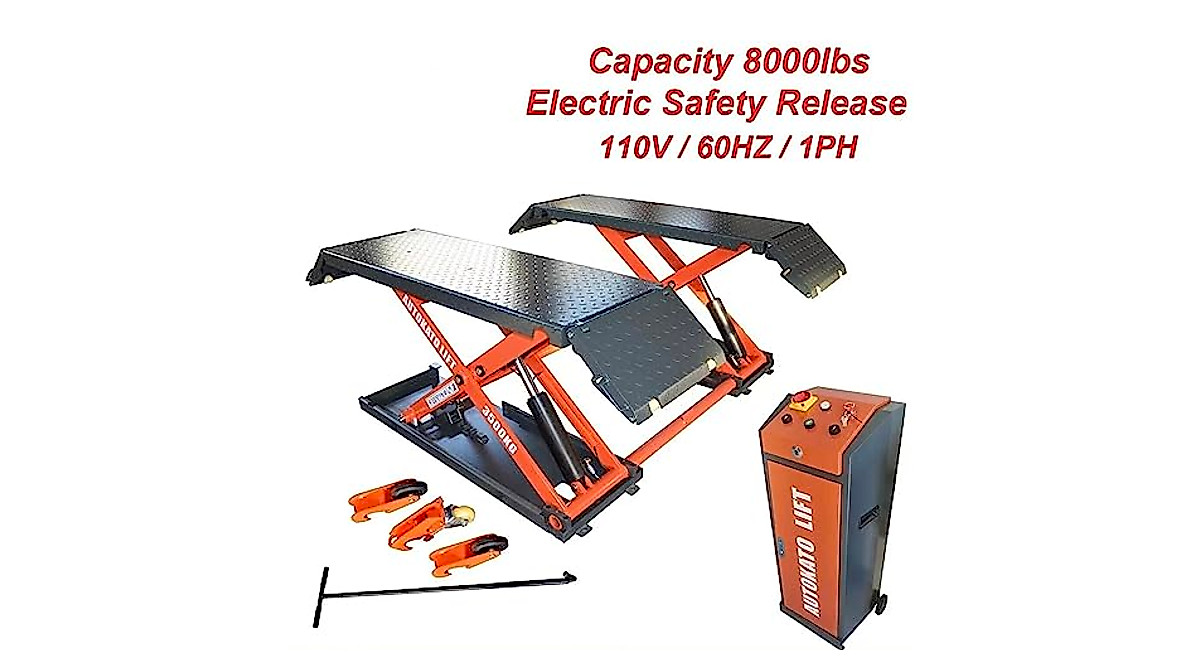 KT-X80 Mid-rise Scissor Lift, Pneumatic Release (Two variations for vo