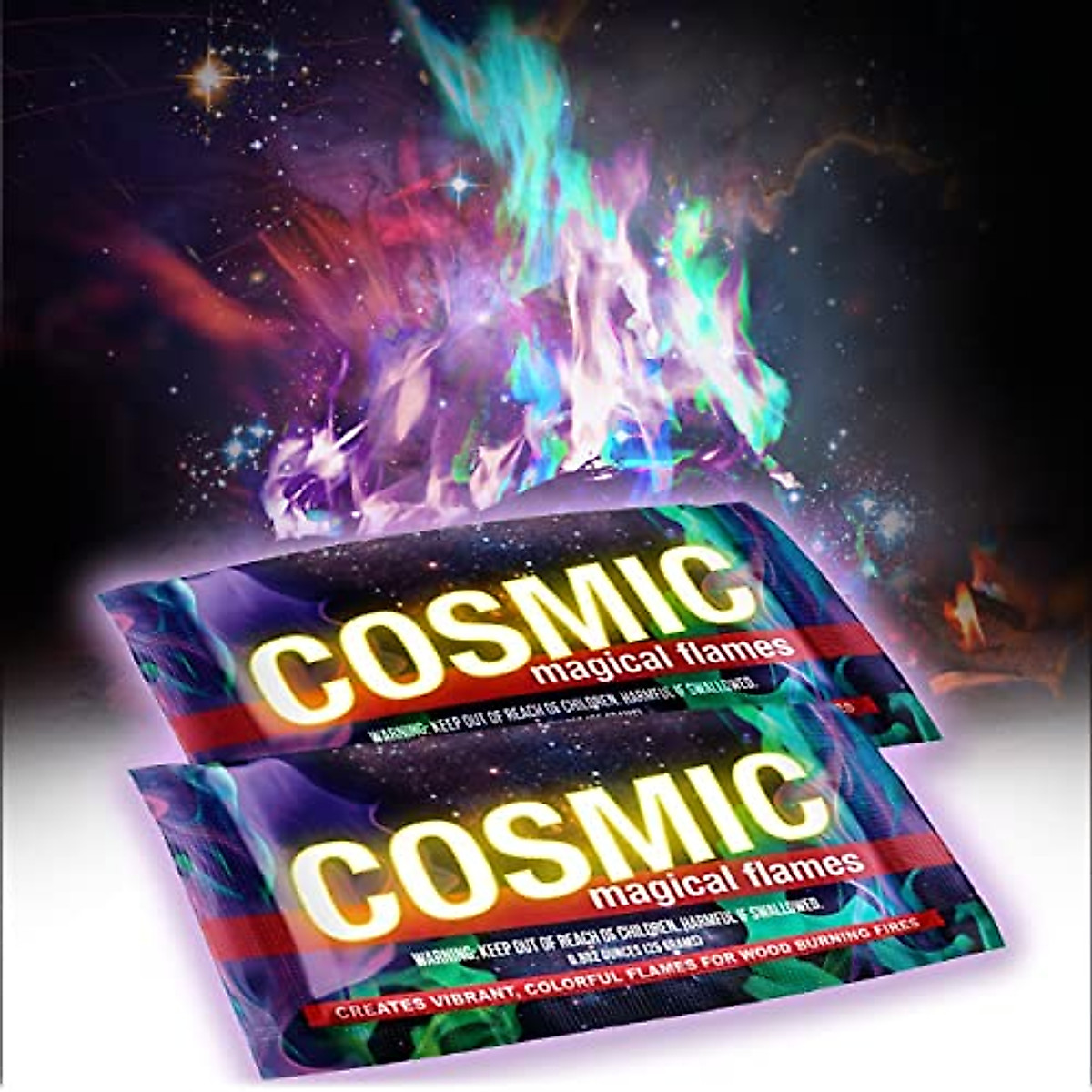 Magical Flames Cosmic Fire Packets - Vibrant Color Change Fire Effects