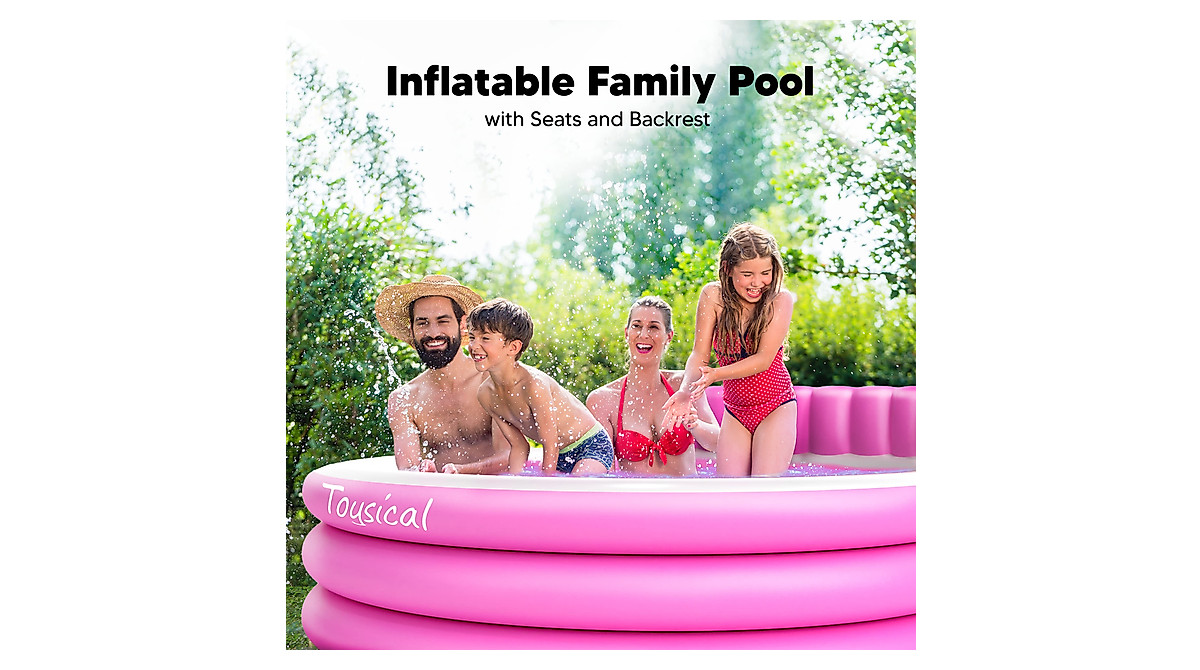 Toysical Inflatable Round Pool for Kids & Adults - Easy Setup & Durable