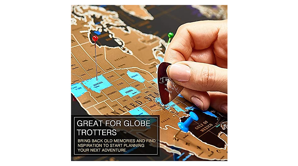 Scratch Off World Map 16x24 Black Gold Deluxe Travel Poster | MyMap