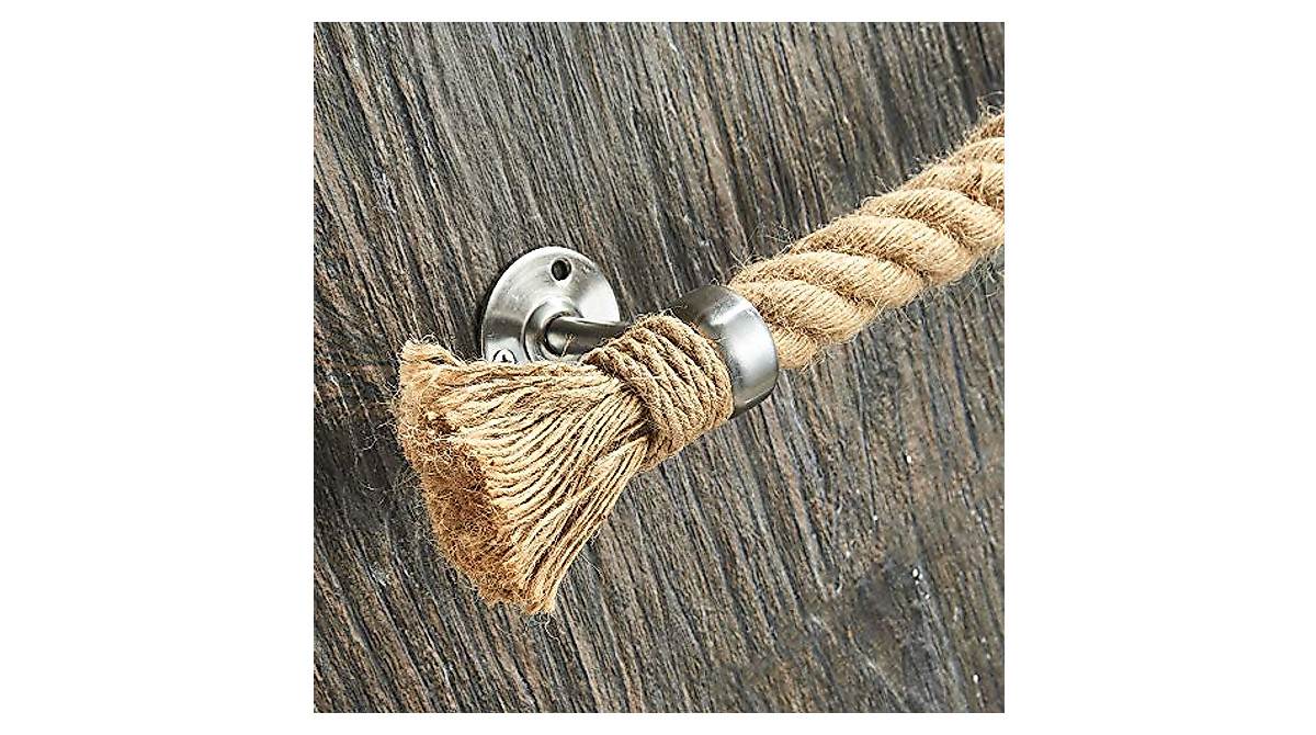 YJ YANJUN Nautical Rope Towel Rack - Coastal Bathroom Decor