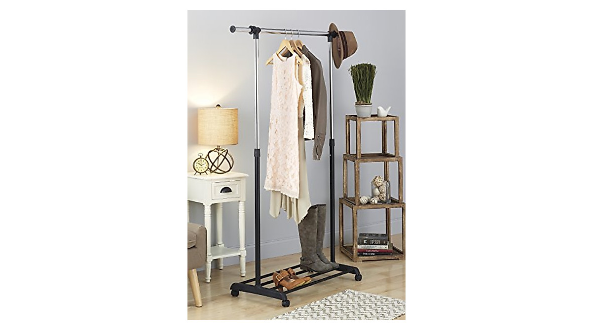 Whitmor Deluxe Adjustable Garment Rack - Rolling Clothes Organizer