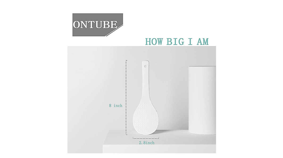 Elegant White Ceramic Rice Paddle Set - 2 Pack